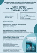 Wobec depresji: psychoterapeuta, psycholog, pedagog i… pacjent – spotkanie