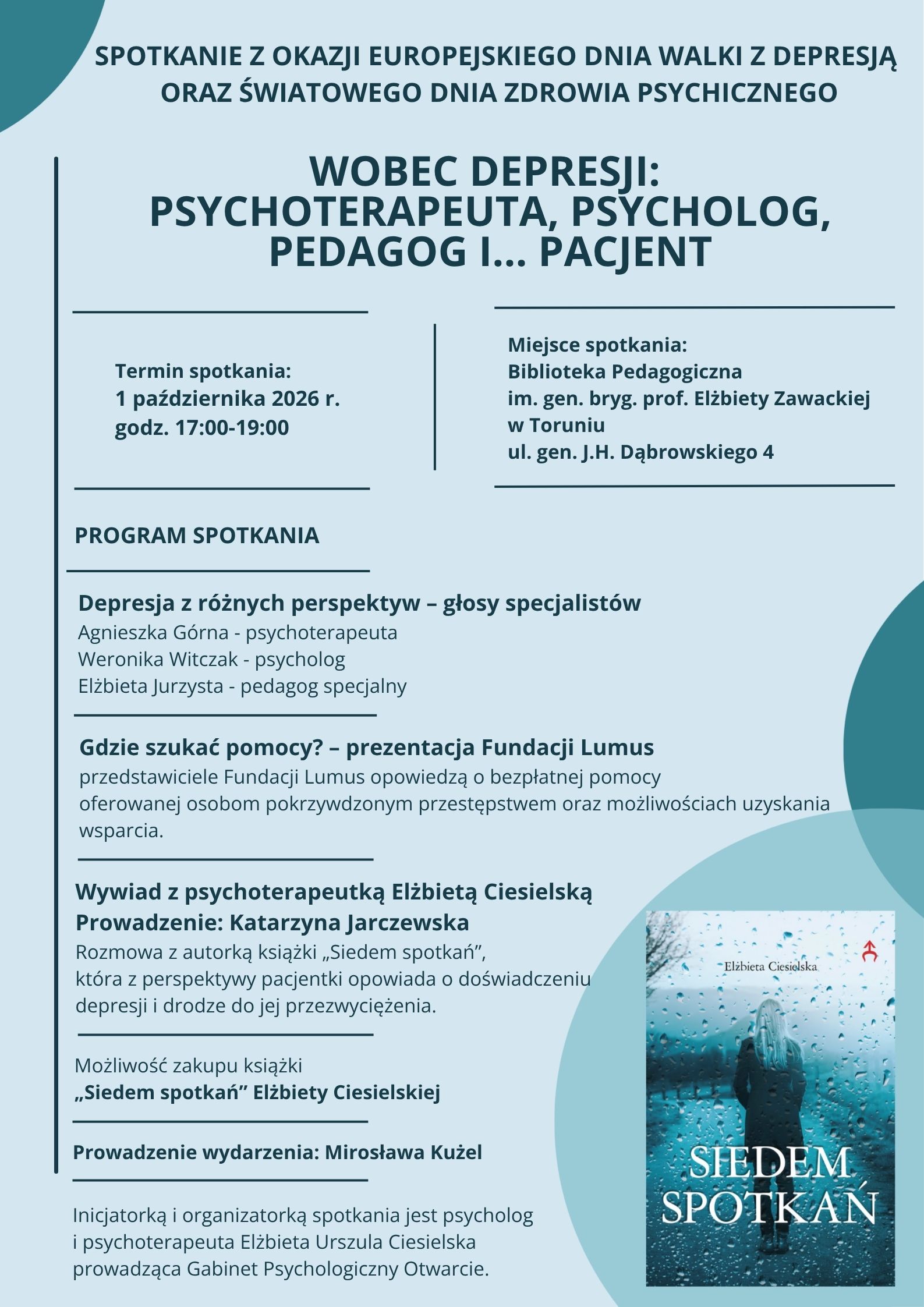 Plakat promujący spotkanie