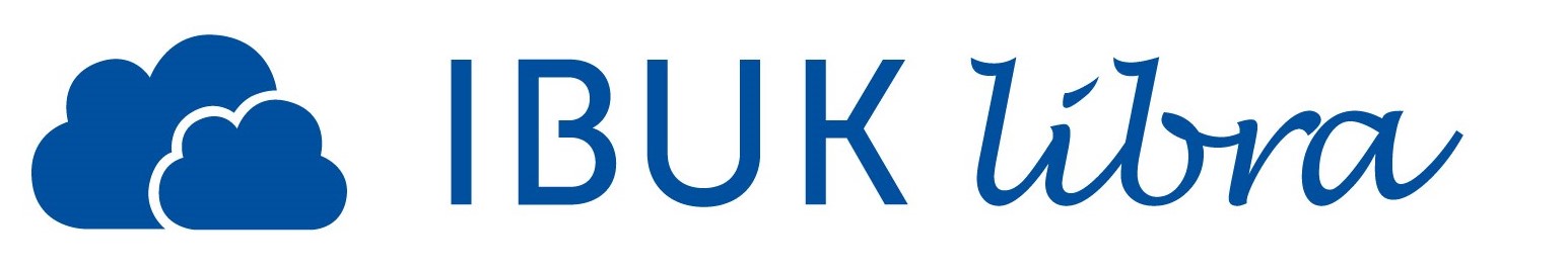 Logo IBUK Libra - dwie niebieskie chmurki, mniejsza nieco zasłania większą.