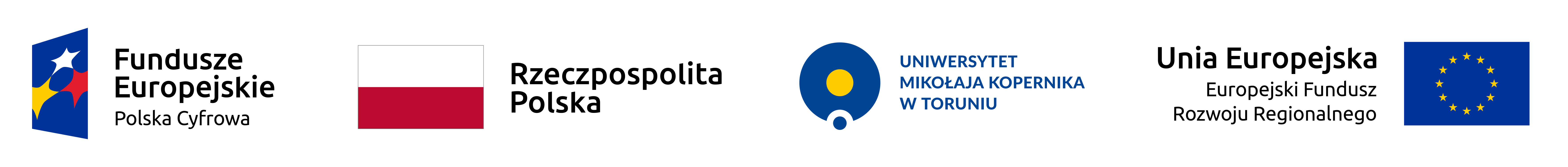 Logotyp Funduszy Unii Europejskiej, flaga Polski, Logotyp Uniwersytetu Mikołaja Kopernika w Toruniu i flaga Unii Europejskiej.