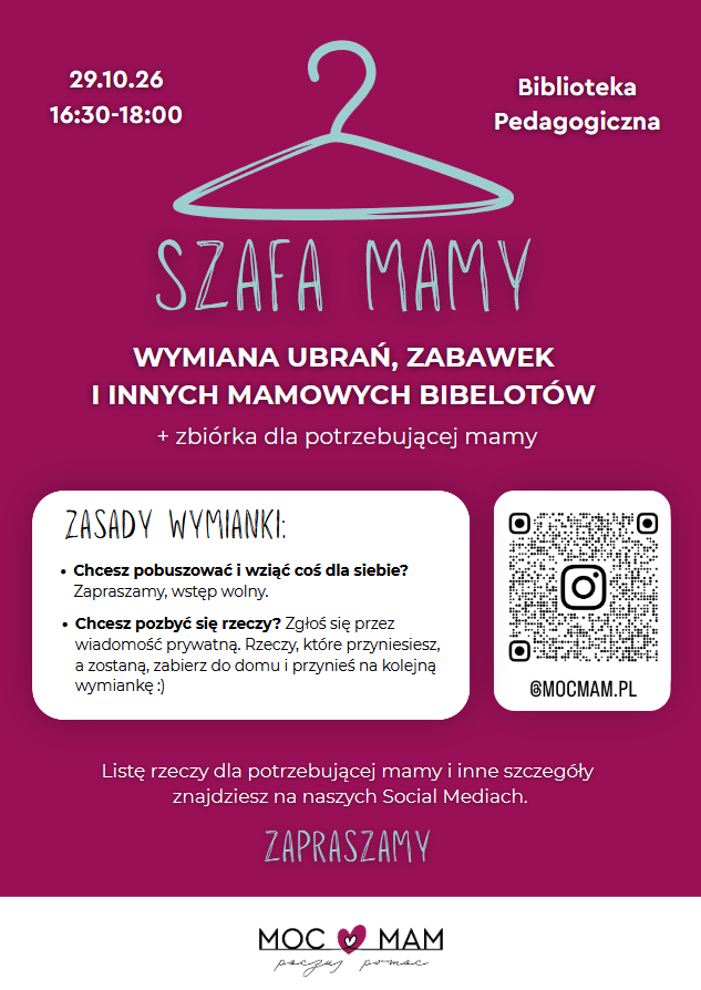 Plakat promujący wydarzenie Szfa Mamy.