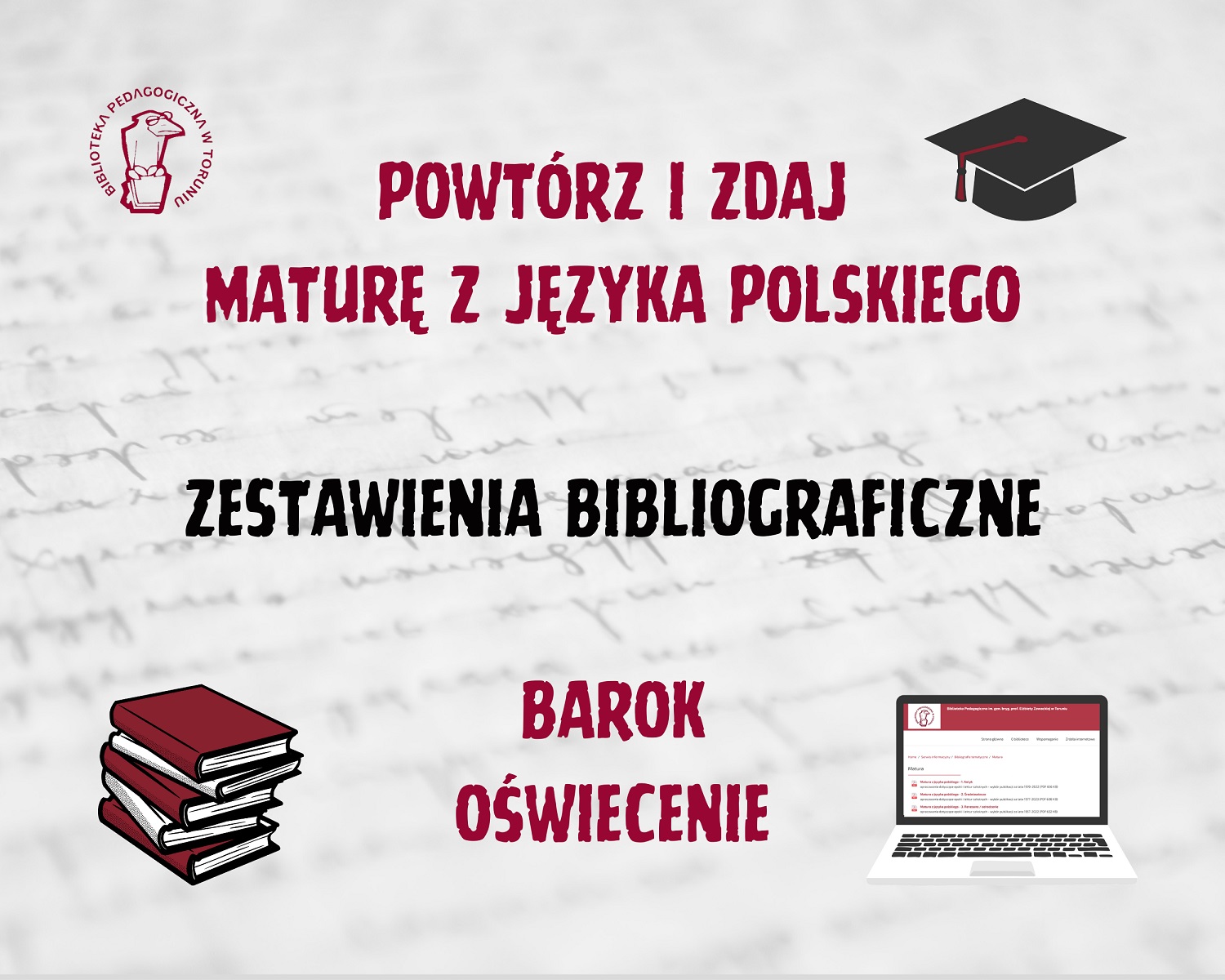 Powtórz i zdaja maturę z języka polskiego - zestawienia bibliograficzne: barok i oświecenie.