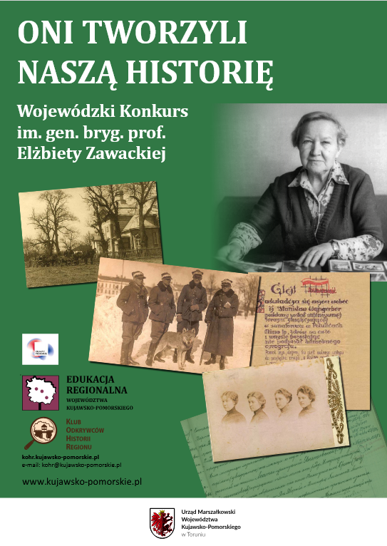 Plakat do&nbsp;konkursu Oni tworzyli naszą historię.